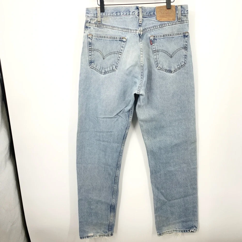 Levis Men Size 36 x 32 Jeans 505 Regular Fit Straight Light‎ Pants Cotton Y2K 99